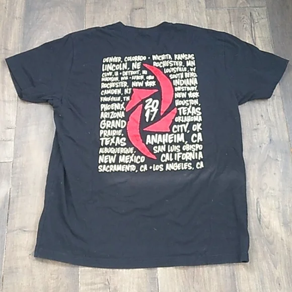 2017 HALESTORM ROB ZOMBIE CONCERT TEE WITH DAYES MENS L - Picture 4 of 5